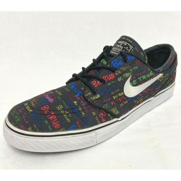 NIKE SB ZOOM Stefan JANOSKI CNVS QS Be True PRIDE Pack 702981-009 Mens 13 - Picture 1 of 12